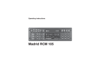 Blaupunkt Madrid-RCM-105 - Owners Manual